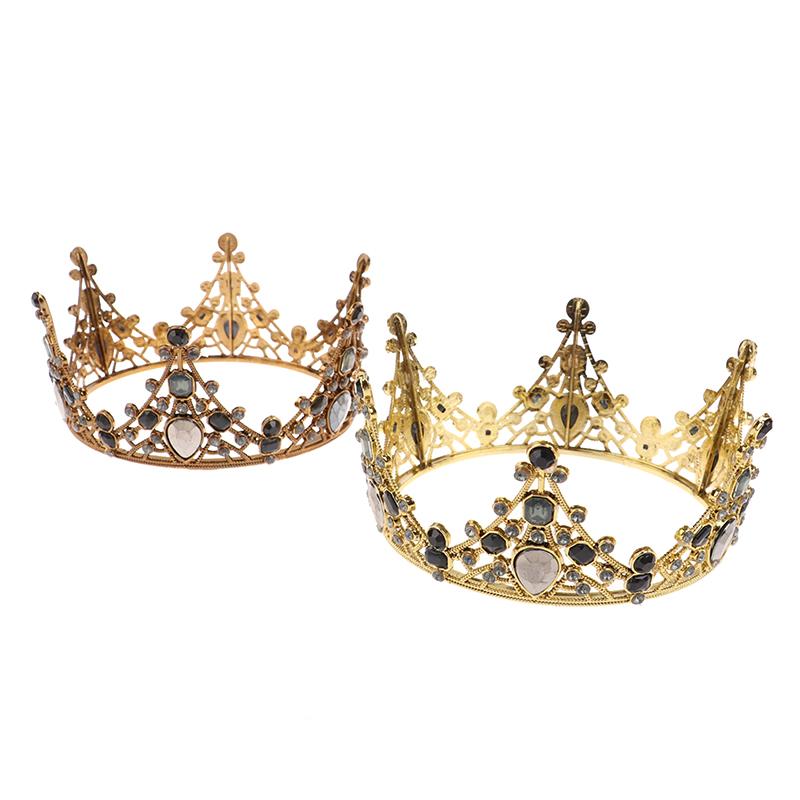 1Pc Metal Crown Cake Topper Gold Color Cake Decorative Topper Wedding Princess Birthday Baby Cake Dessert Decoration Flags