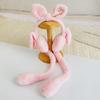 Cute Rabbit Jumping Earmuffs Outdoor Winter Warm Funny Toy Cap Plush Toy Ears Airbag Hat Children Xmas Gift For Kids