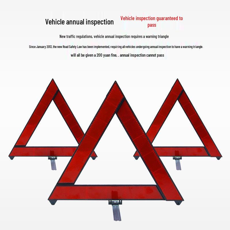 Folding Reflective Emergency Warning Triangle Sign