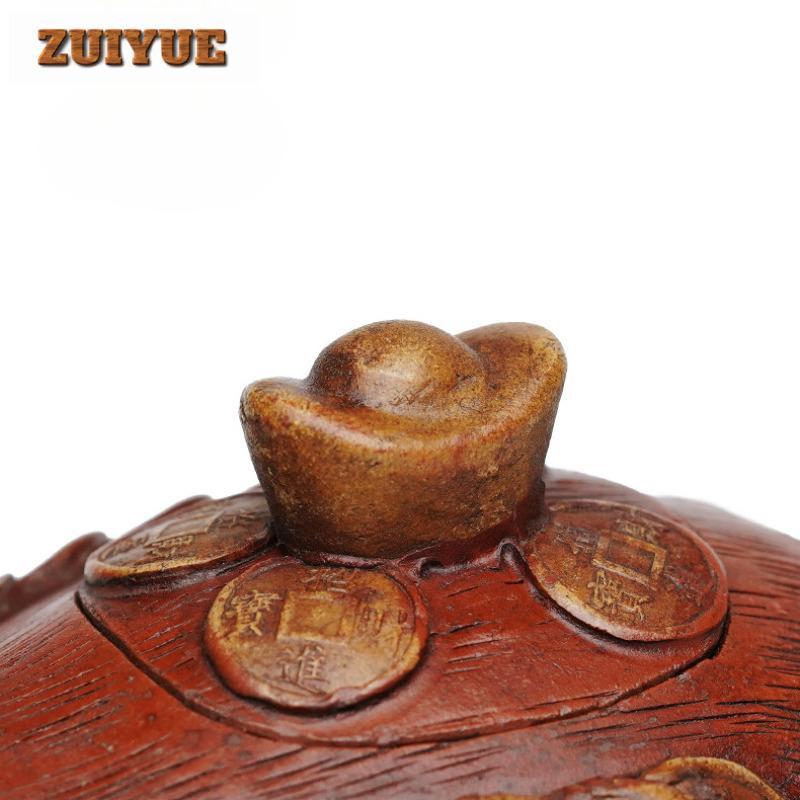 350ml Antique Yixing Purple Clay Teapots Handmade Wealth Cattle Pot Raw Ore Red Mud Tea Maker Kettle With Filter Zisha Tea Set