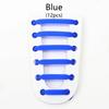12Pcs/Set Elastic Silicone Shoelaces Practical Fashionable for Men Women Lazy Hammer Type Shoe Laces Sneakers No Tie Shoelaces