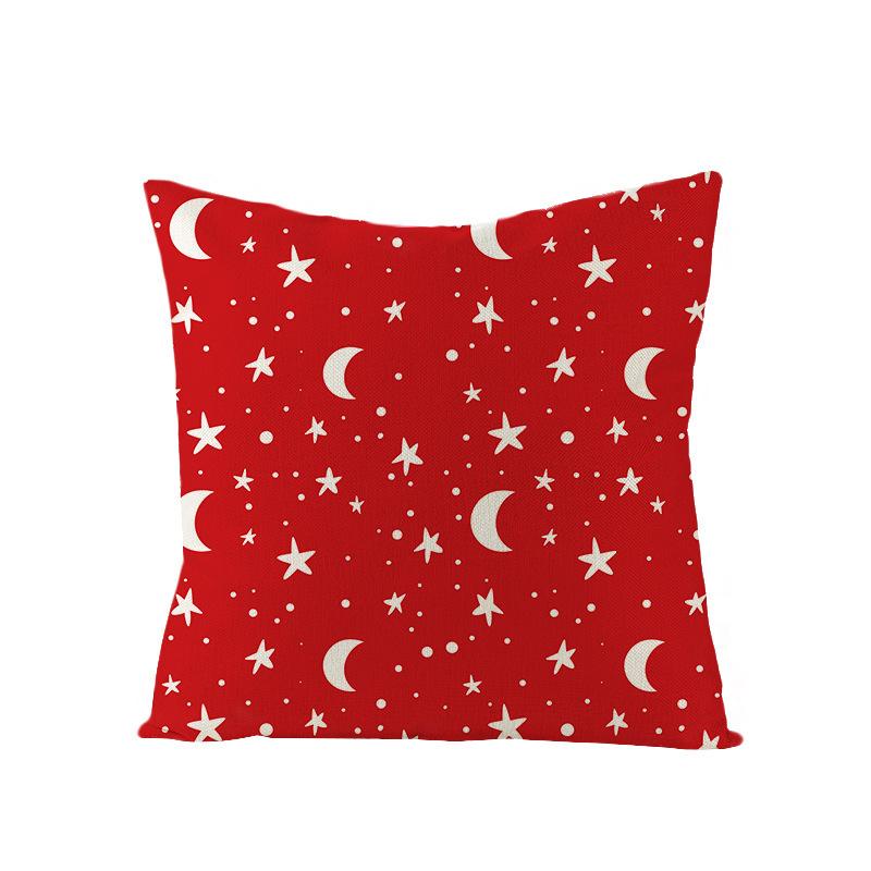 New Christmas Pillow Cover Printed Decorative Cushion Cover Home Sofa Cushion Linen Sofa Back