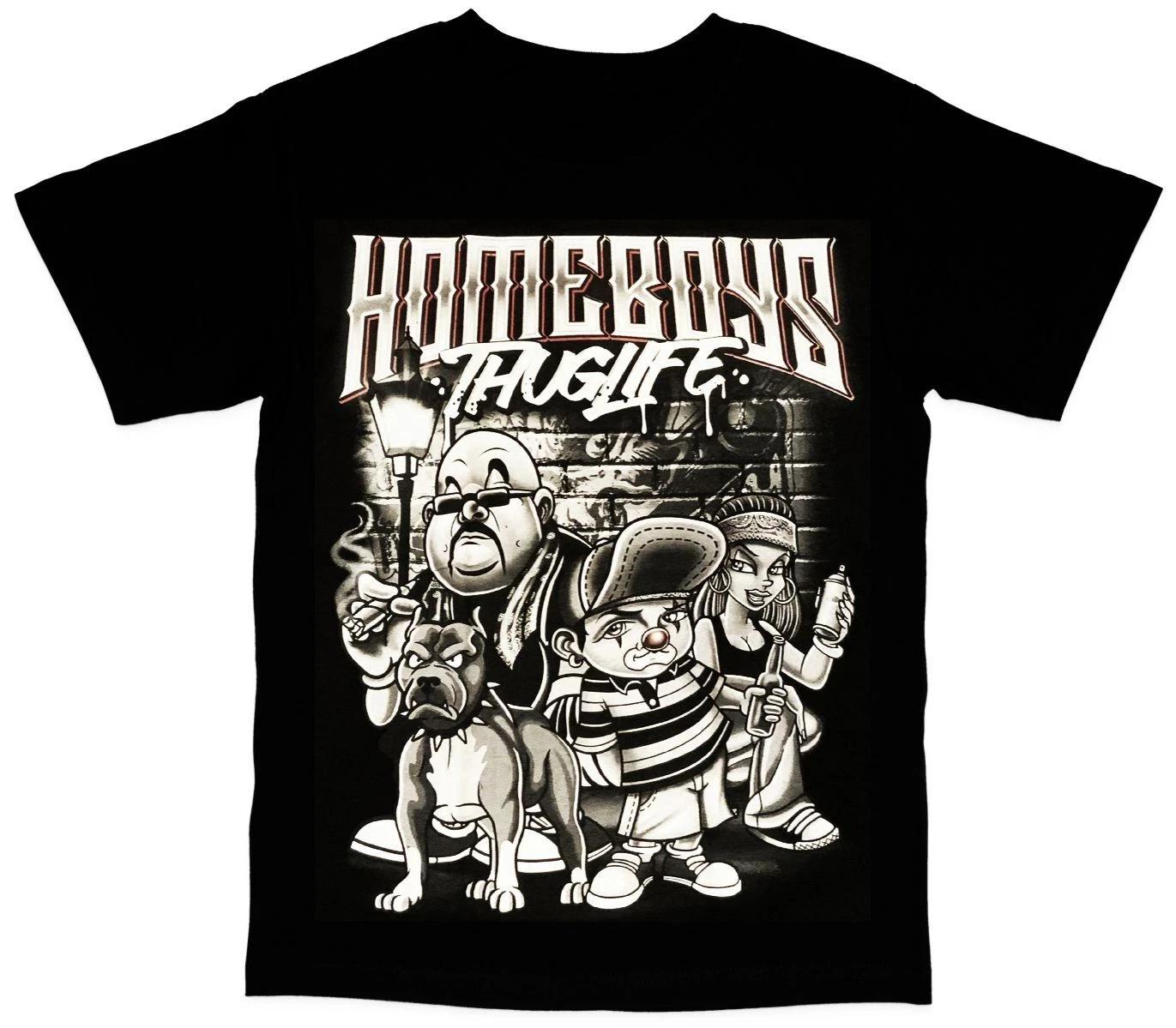 Мужская футболка с мультяшным принтом Homeboys Thug Life XS