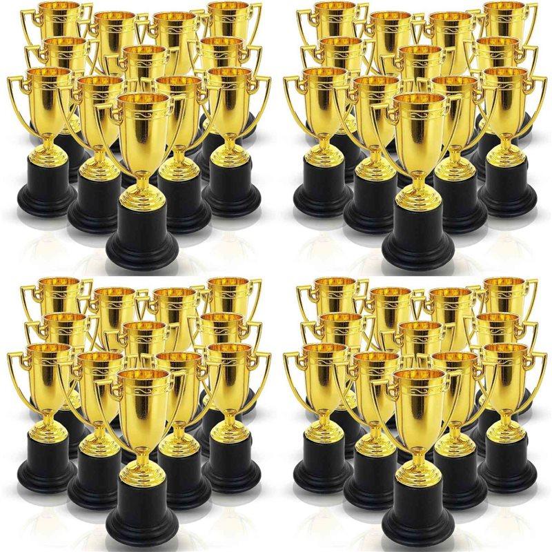 

ABGR-Plastic Golden Cup Trophy For Kids -160 Pack - 3.8 Inch Achievement Prize Awards - Ideal Recognition For School, Sports