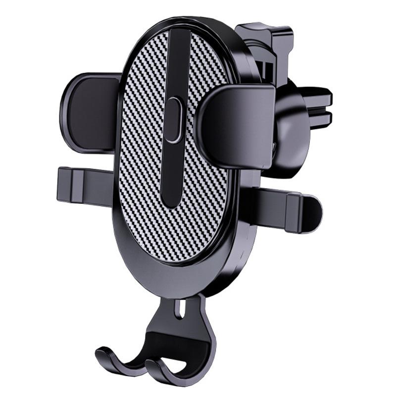 Auto-Locking Telescopic Car Phone Holder with Suction Cup & Air Vent Mount
