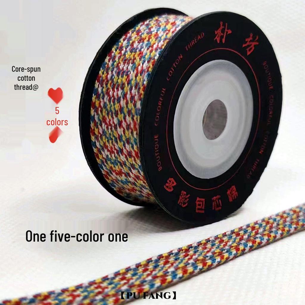 Large Roll Braided Core-Spun Cotton Cord for Hand-Woven Wenwan and Star Moon Vajra Bracelets