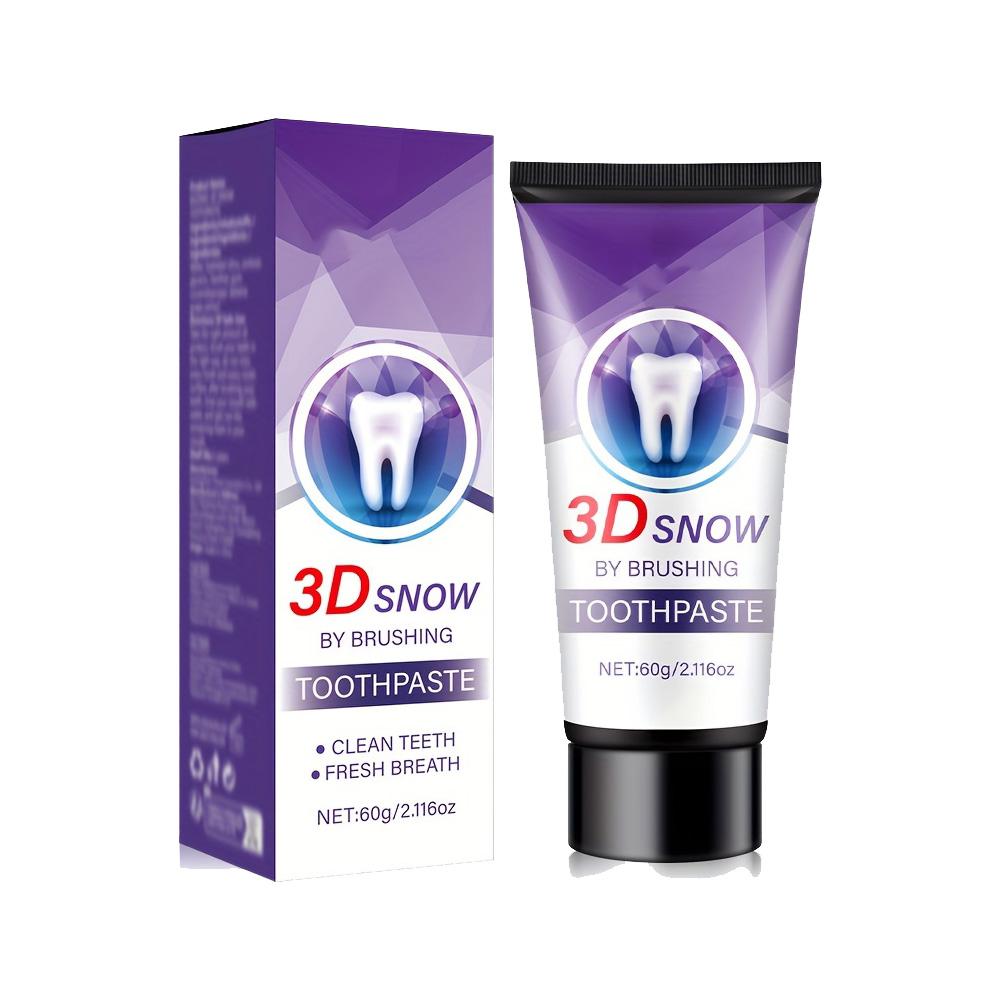 

Зубная паста 3D Snow — отбеливающая, увлажняющая кремовая зубная паста для базовой чистки, аромат свежей мяты, поддерживает здоровье десен, 120 г 1pc