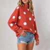 Women's Casual Printed Long Sleeve Crewneck Sweatshirt Top for Daily Wear