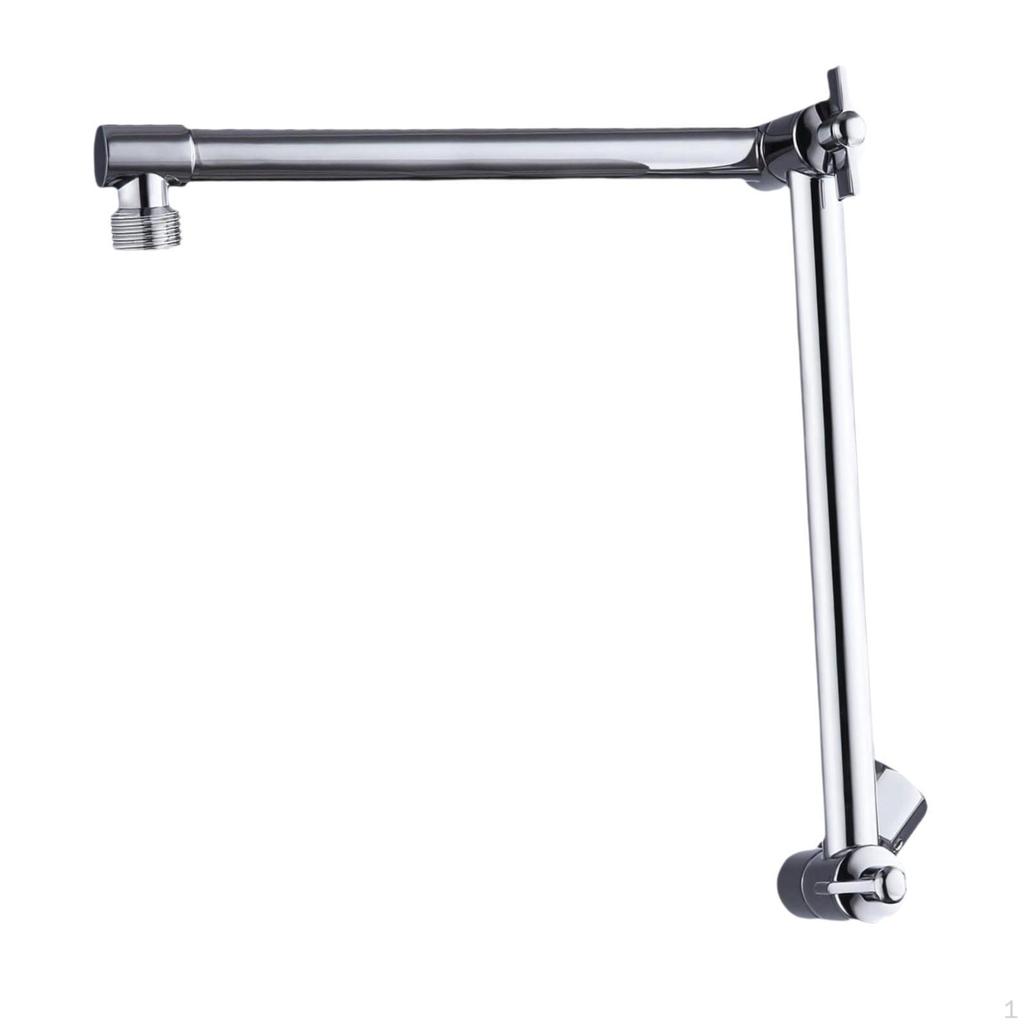 18'' Bath Shower Extension Arm, Head Extender, Upgrade Accessory Adjust Height/Angle Easy Assemble