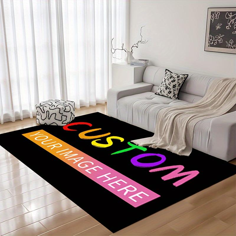 1pc Personalized Area Mat with Anti-Slip Silica Gel Bottom-Customized Mat Mat with Your Photo & Text - Soft, Durable, Washable -