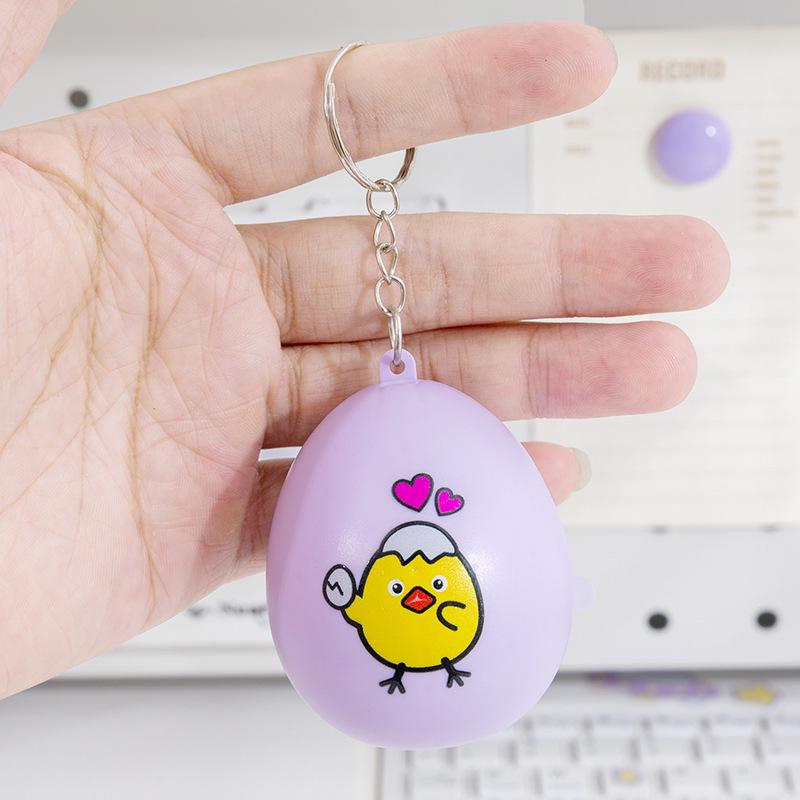 Mini Handheld Flip Egg Tetris Game Console Keychain Pendant