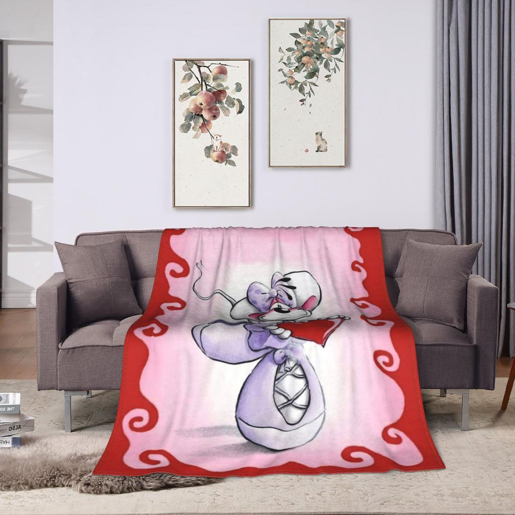 Diddl Cartoon Red LOVE Blankets Quality Soft  Throw Blanket Winter Travel Couch Bed Comfortable Bedspread