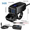 28GC Double USB QC3.0 Chargers with Display Switches ABS Motorcycle Accessories Waterproof Easy Install Charging Socket