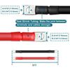 4 AWG Battery Cable with 5/16 Inch Terminals, Copper Battery Inverter Cables for Car RV Automotive Solar, 1FT(2 Pack)