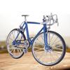 1:10 Mini Puppenhaus Fahrrad Legierung Miniatur Simuliertes Fahrrad Fahrzeugmodell Spielzeug Zubehör Hellblau