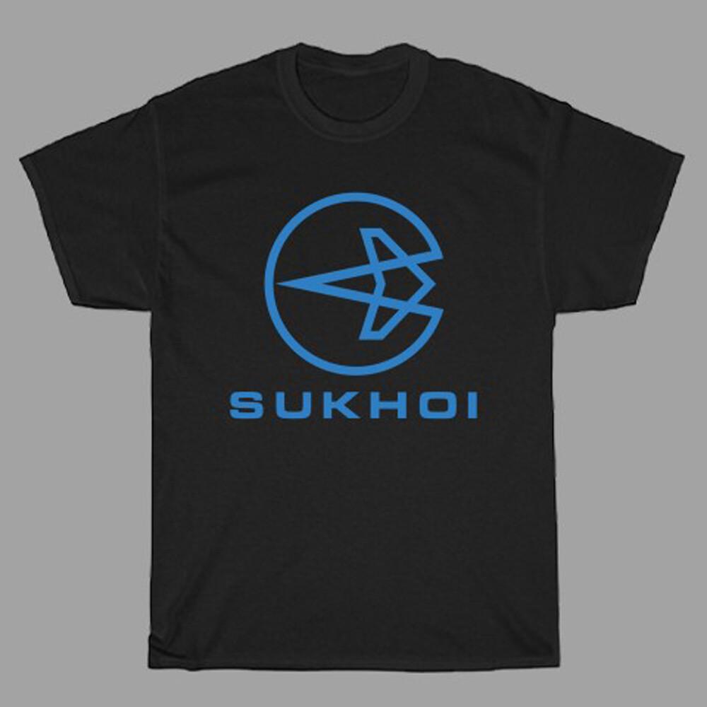 

Sukhoi Russian Aircraft Airways Men#039;s Black Size S to 3XL Unisex T-Shirt XL