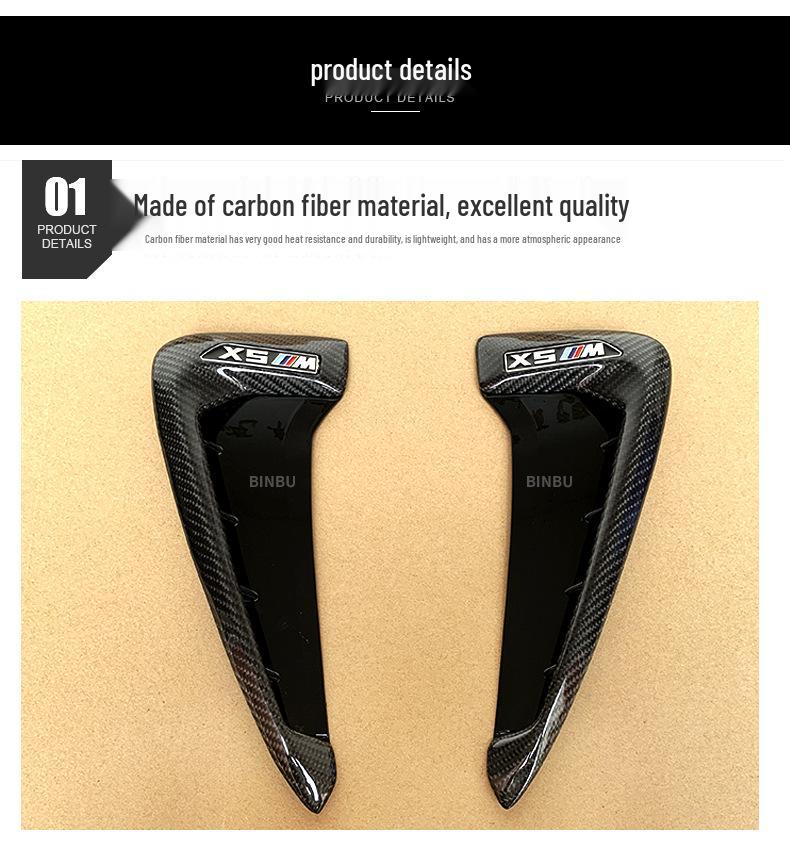BMW X5 F15 Carbon Fiber Side Fender Air Vent Trim