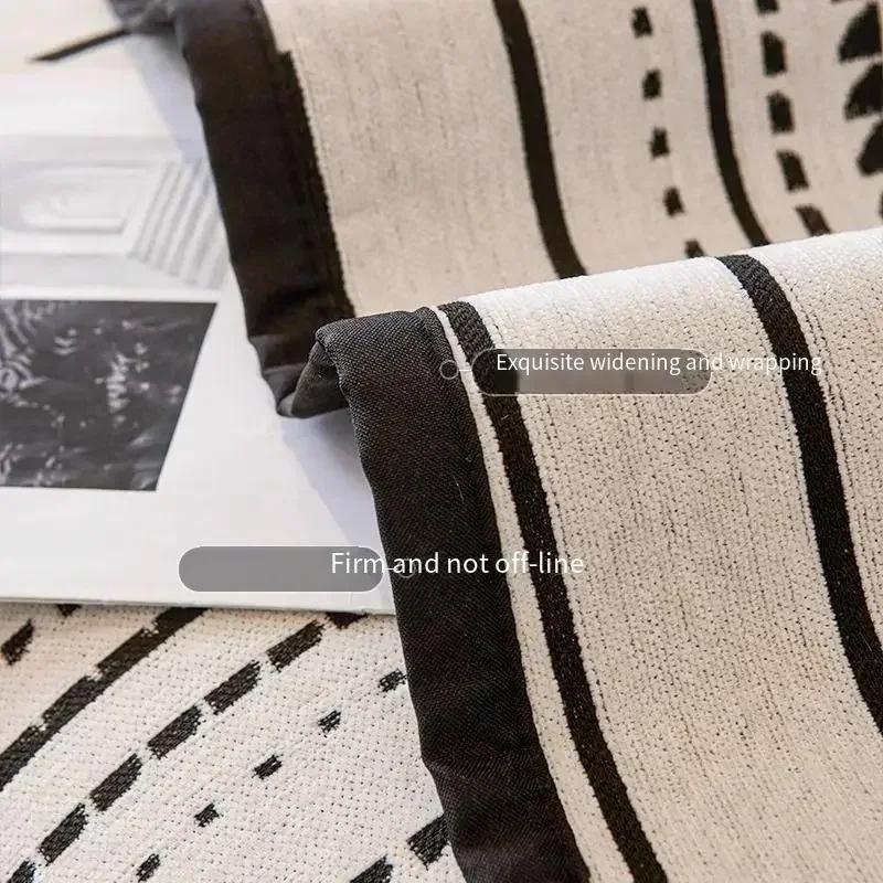 Luxuriöser Chenille-Sofabezug für Wohnzimmer Zuhause Rutschfestes Sofakissen Handtuch Rutschfester L-Form Universal Couch-Überwurf