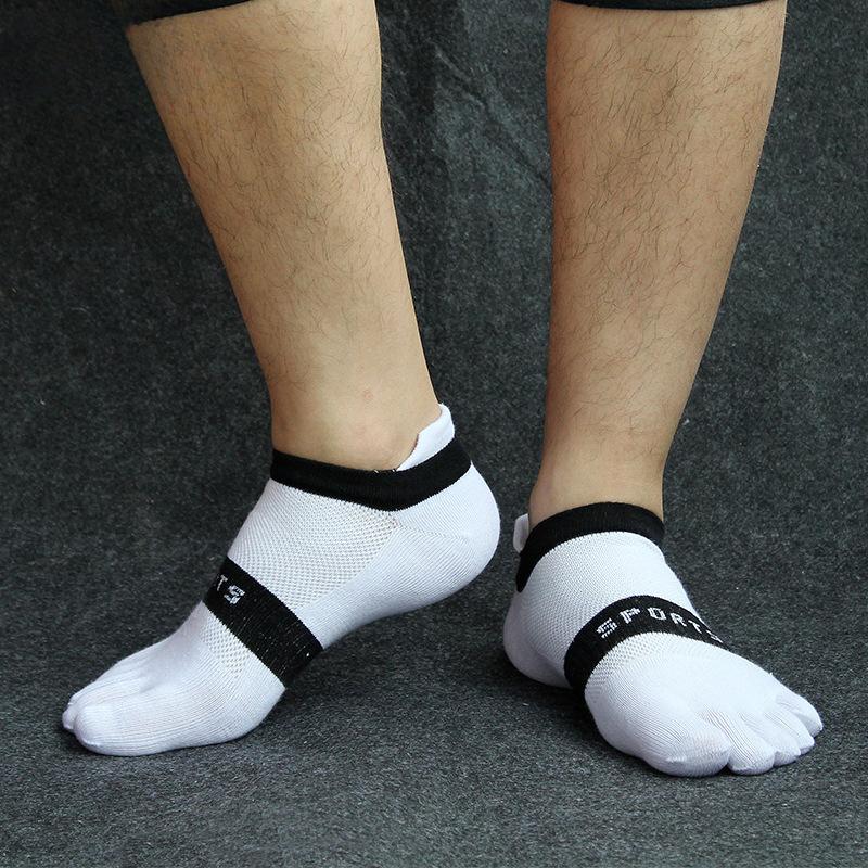 

Men s Cotton Thread Five-toe Sports Toe Socks, Summer Thin Split-toe Socks, Five Toes 1 pair білий