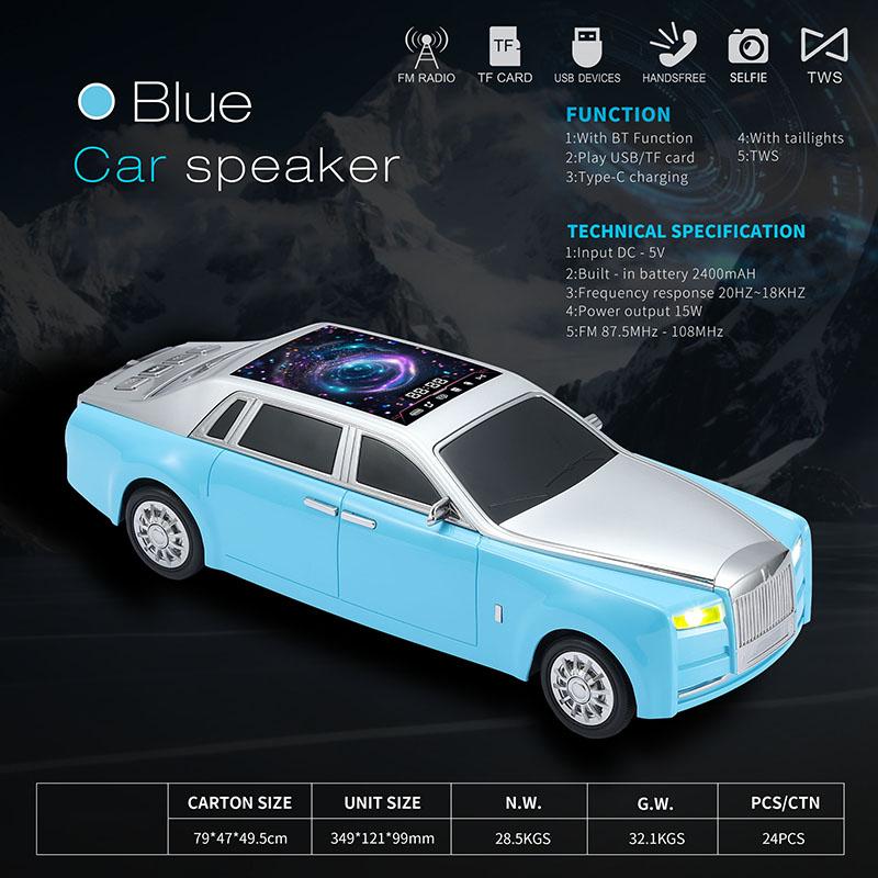 WS610 Rolls-Royce Starry Sky dynamic screen H50 portable wireless speaker, support Bluetooth 5.4