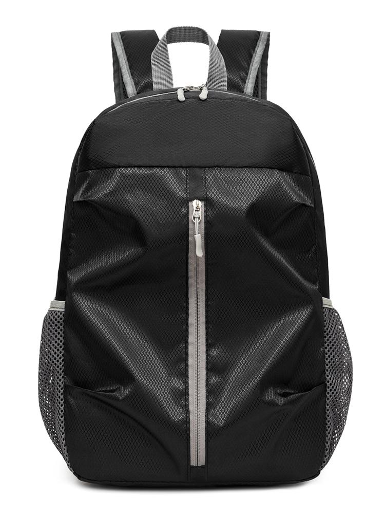 Men's and Women's Nylon Foldable Backpack Casual and Simple Large Capacity Waterproof Travel Bag