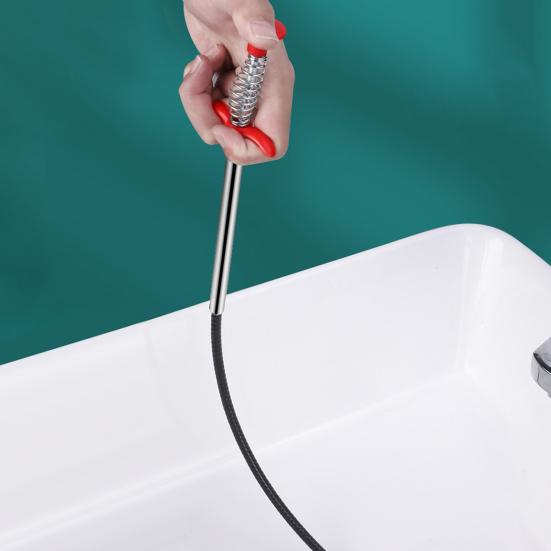 2ks Bagr na kanalizační potrubí Nástroj na odstranění ucpaného odtoku 4 drápy Design Extra dlouhé Ohebné Ohebné zařízení na čištění kanalizačního bagrovacího zařízení