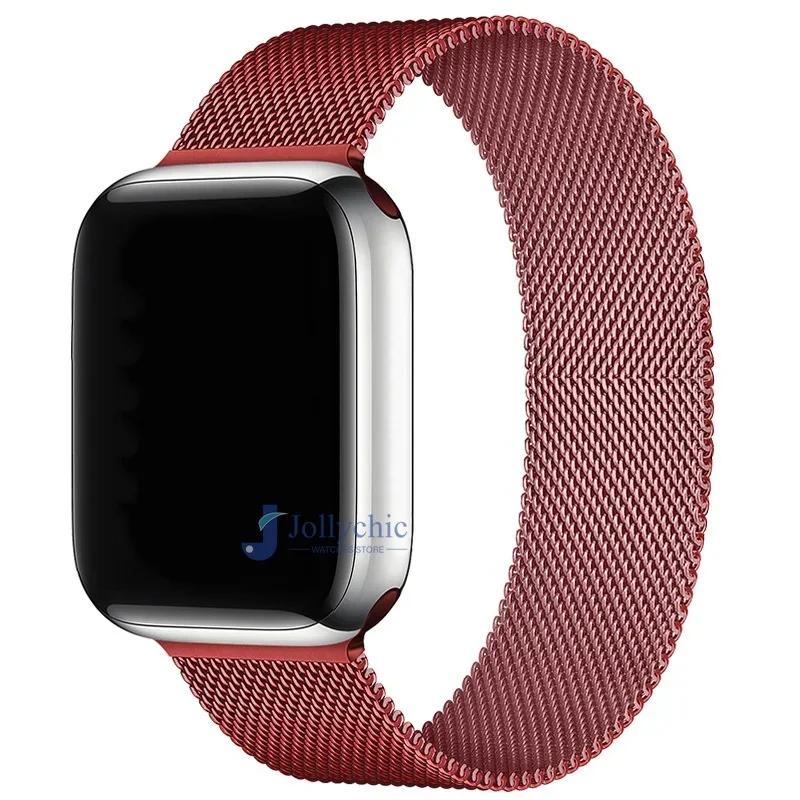 Magnetic Loop Strap For Apple watch Band 44mm 40mm 45mm 41mm 42mm 38mm Stainless Steel Bracelet iWatch Series Ultra 9 8 SE 7 6 5