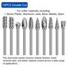 10PCS Carbide Burr Set Compatible with Dremel 1/8" Shank Die Grinder Rotary Tool Rasp Bits Wood Metal Carving Electric Grinding