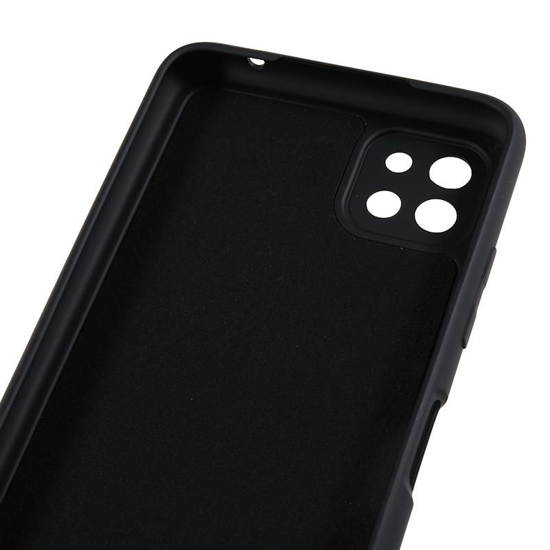 For Samsung Galaxy A22 5G (EU Version) Fiber Lining Rubberized TPU Cover Drop Resistant Phone Case
