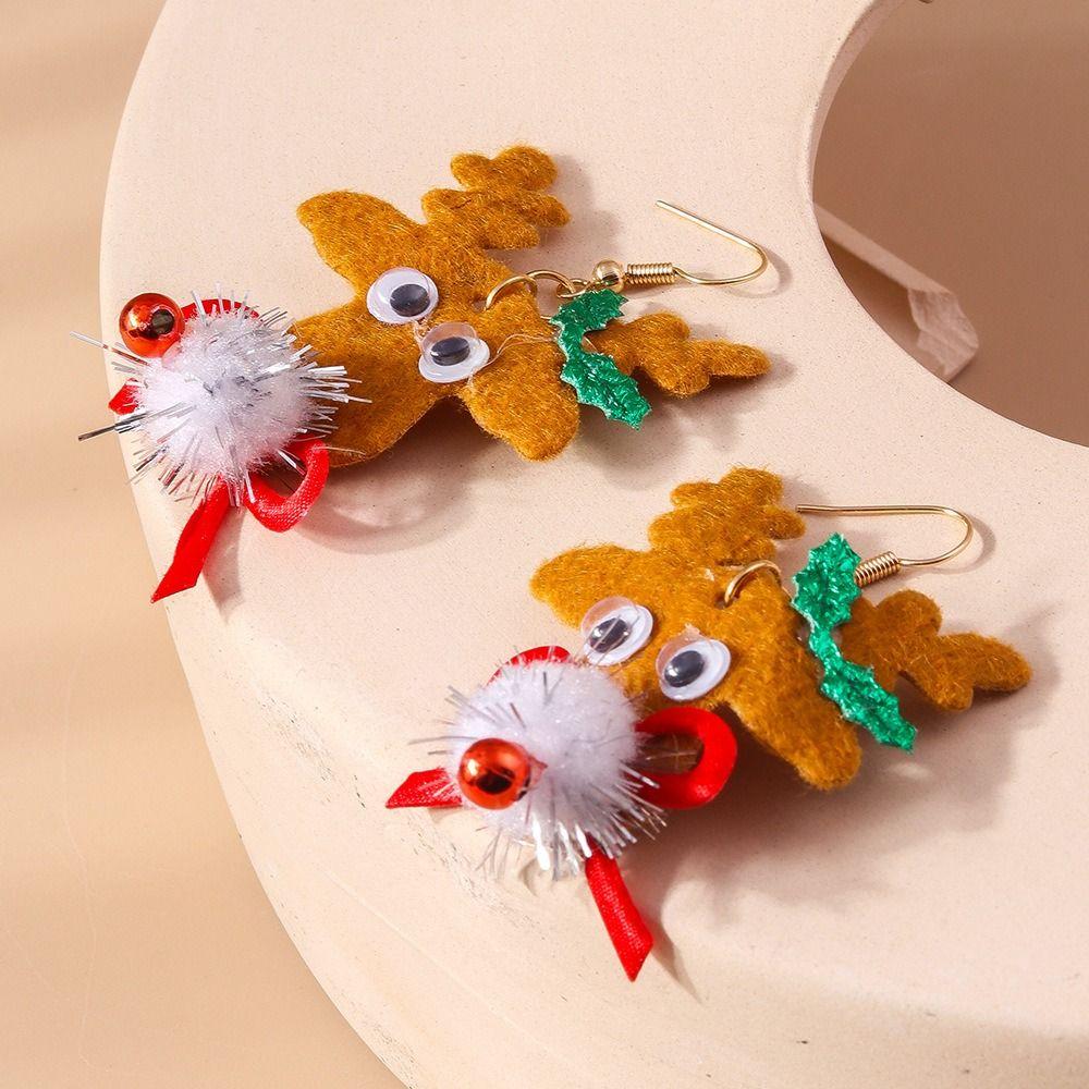 Party Festival Neujahr Ohrringe Frohe Weihnachten Kranz Kreis Ohrringe Frauen Mädchen