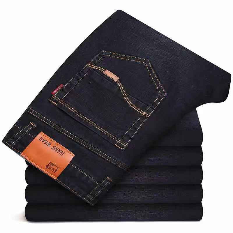 2024 Spring And Autumn New Versatile Men'S Jeans Straight Tube Loose Trendy Brand Business Slimming Trendy Pants
