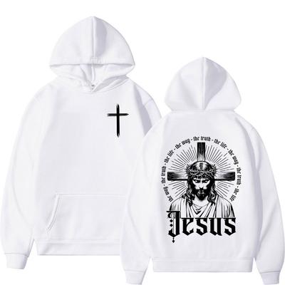 Christian Jesus Bible Saying Verse Faith Hoodies Men Women Clothing Fashion Long Sleeve Sweatshirts Fleece Casual Loose Pullover