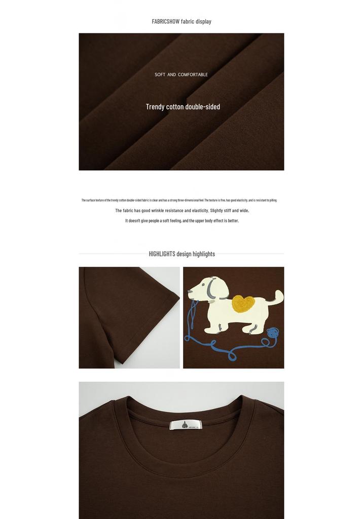 Shuangtian 2026 Spring Plus Size Women's Cartoon Print T-Shirt, Round Neck, Short Sleeve (W-270)