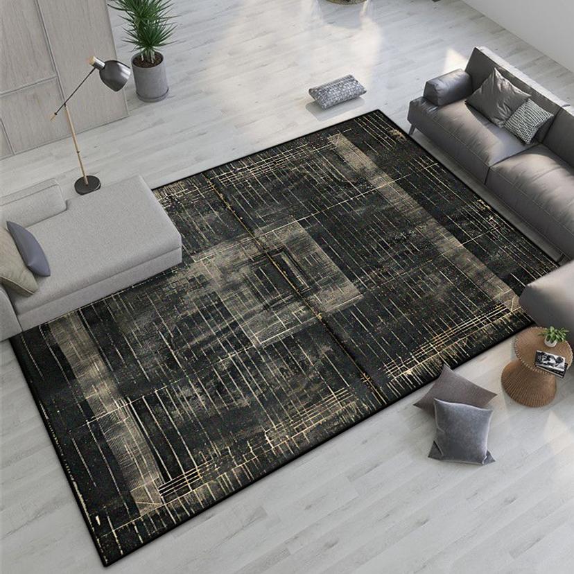Abstract Easy Clean Carpet French Style Decoration Home Living Room Sofa Area Rugs Non-slip Bedroom Cloakroom Entrance Floor Mat