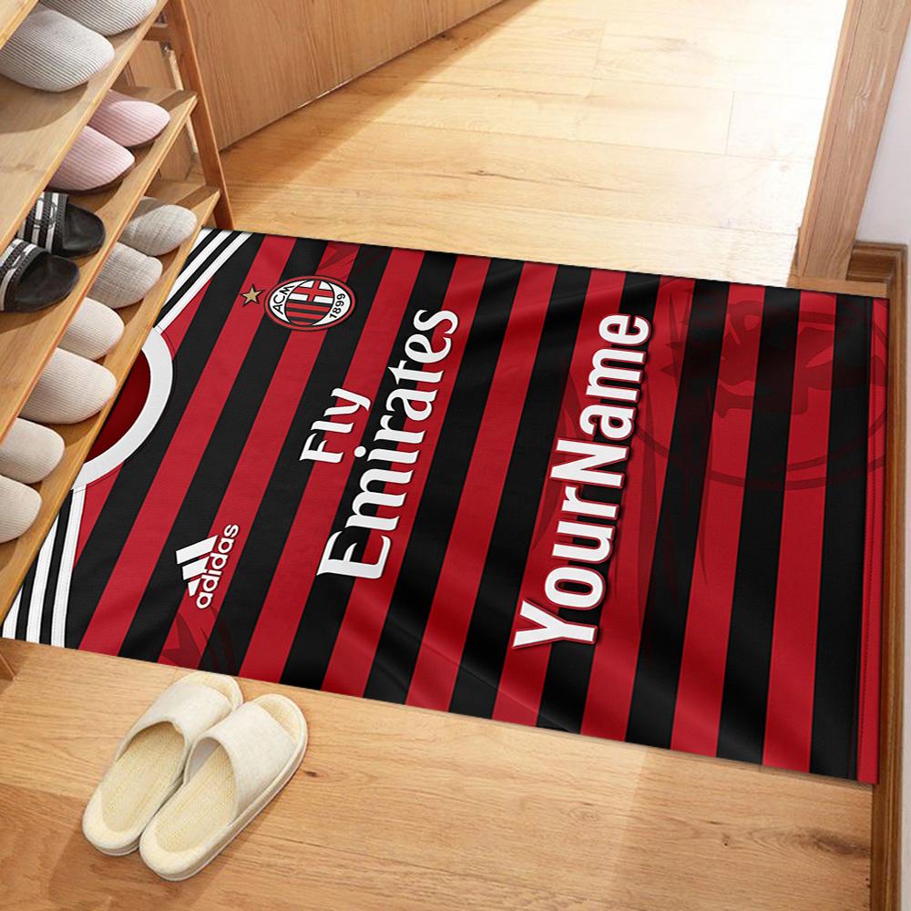 Ac Milan Customizable Name Floor Rug Office Rug Suitable for Bedrooms Balcony Foyer Kitchen Anti-slip Rug Office home decor
