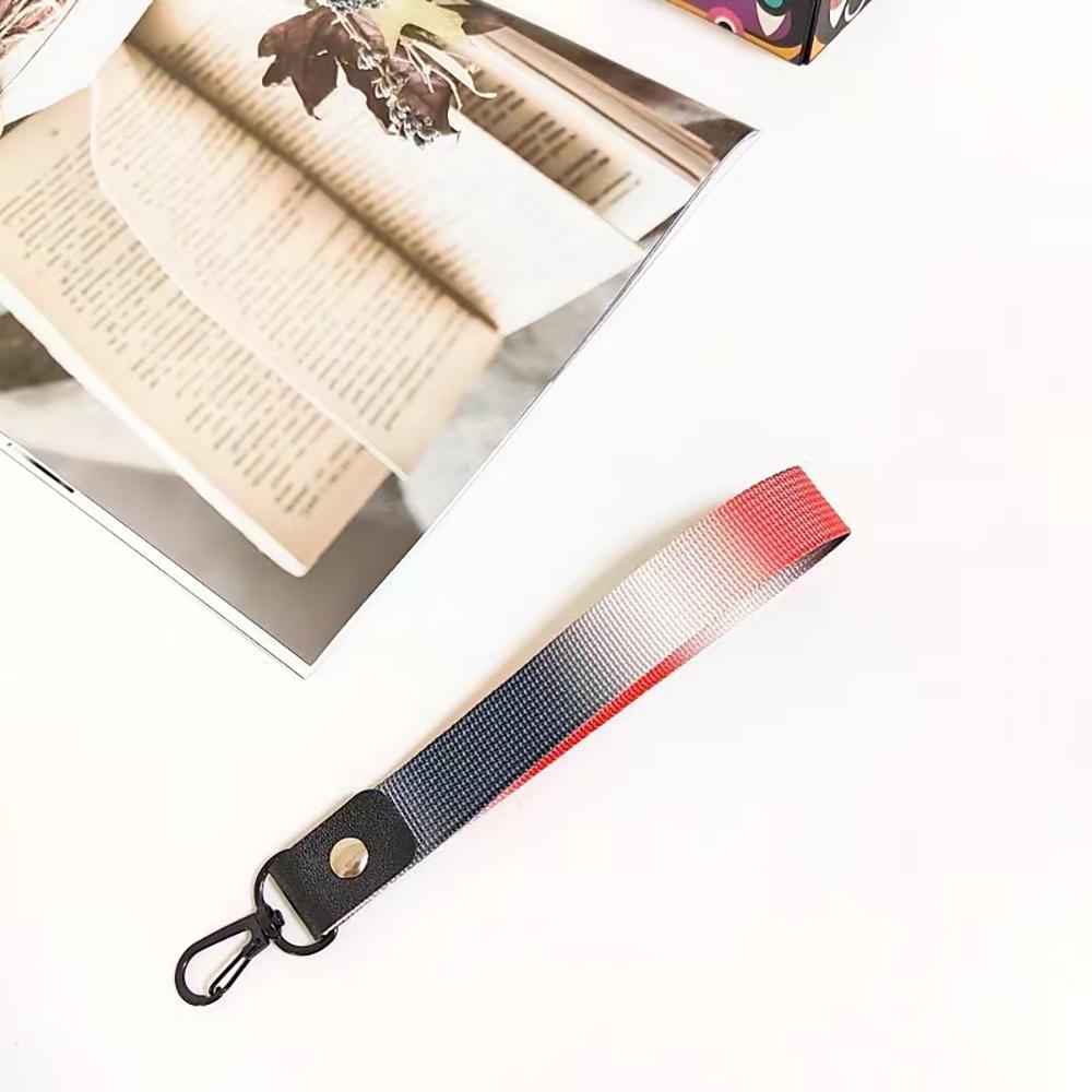 Trend Color Ribbon Short Mobile Phone Lanyard License Key Chain Anti-fall Wrist Rope