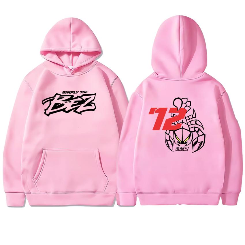 Marco Bezzecchi 2025 Motorcycle Race 72 Driver Fan Double Sided Printed Hoodies Fleece Men Women Autumn Winter Sweatshirt Unisex