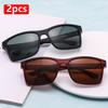 2pcs Sets Classic Sunglasses Men Women Polarized Sun Glasses Retro Square Driving Fishing Shades UV400 Glasses Outdoor Eyewear