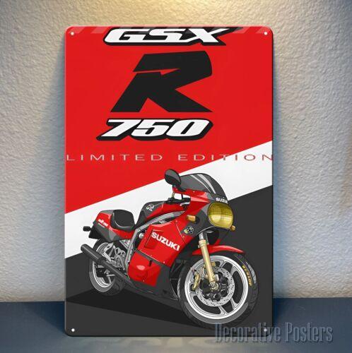 

1xSuzuki gsxr 750r Motorcycle Metal Poster Collectable Sign Size20x30cmaluminum aluminum 20x30cm