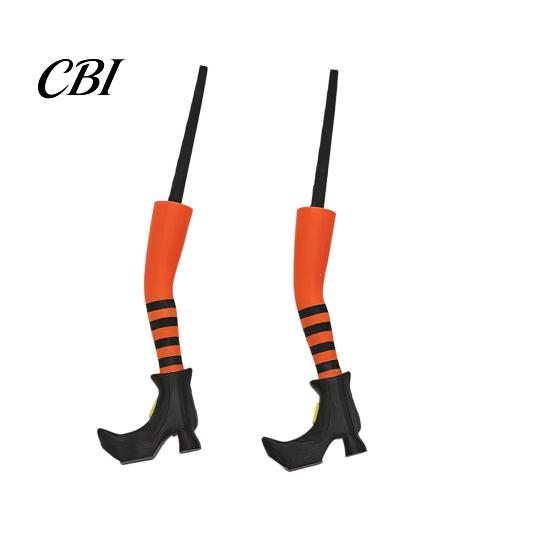 Decorazioni Spettrali per Giardino di Halloween, 1 Paio di Gambe da Strega Fioriere Decorazioni, Gambe in Plastica Inseribili Vento-Resistenti Vasi da Fiori Decorazioni Ornamenti, per Esterno Interno