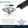 White Starfish Moissanite Stud Earrings Round Cut 925 Sterling Silver Earring
