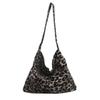 Korean Sle Large Capacity Tote Bag Canvas Single Shoulder Shoulder Bag Leopard Print Casual Bag Women's Use