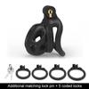 Men's Resin Nylon Chastity Belt Set with 4 Cock Penis Rings Sleeve Lock Cobra Cock Cage with Keys Male Extreme Bondage Sex Toys