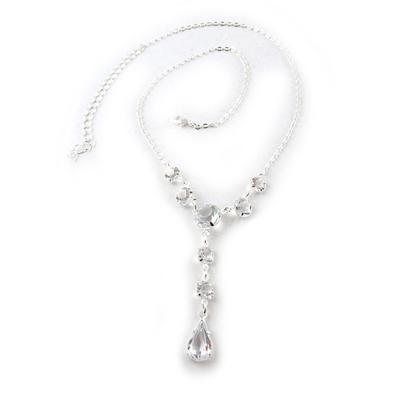 [K7240] - Designer-Halskette 'Sissi' weiß