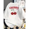 Women's Cherry Print Tee Round Neck Short Sleeve Sweetheart Spring Summer Party Casual Year-Round Machine Washable Top