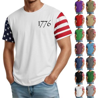 Men's Casual Round Neck Lightweight Breathable Short-Sleeve Top