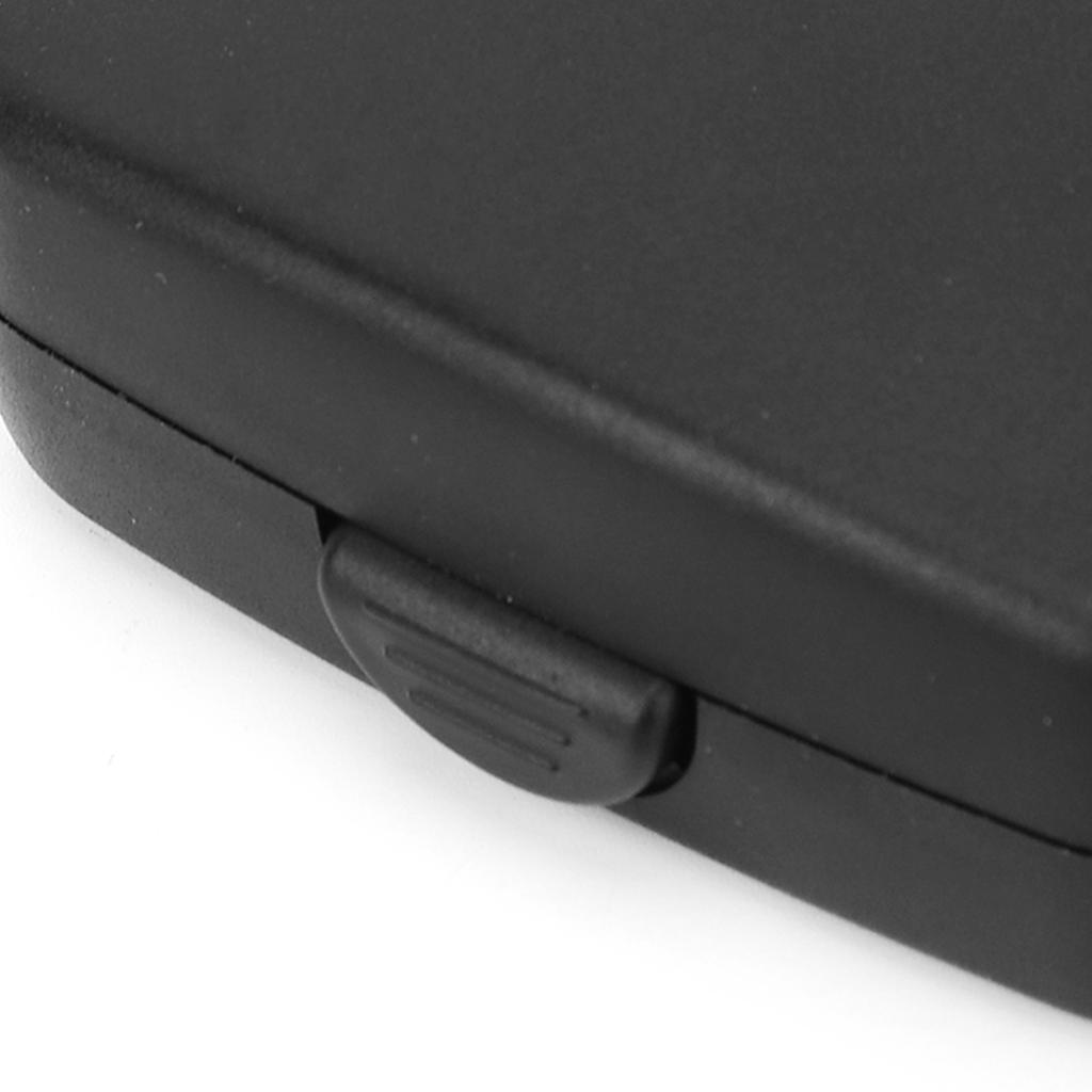 Portable Hearing Aid Hard Case Waterproof Hearing Aid Protective Storage Box Black for Outdoor Travel