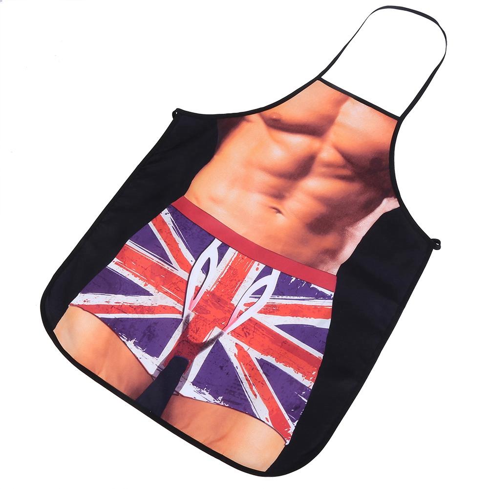 3D Funny Cooking Apron Sexy Man Woman Apron Waterproof Apron