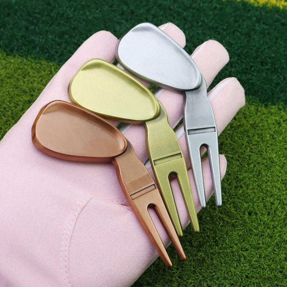 Spacecraft Golf Green Fork Zinc Zinc Zinc Alloy Divot Fork Groove Cleaner Golf Ball Marker  Bottle Opener