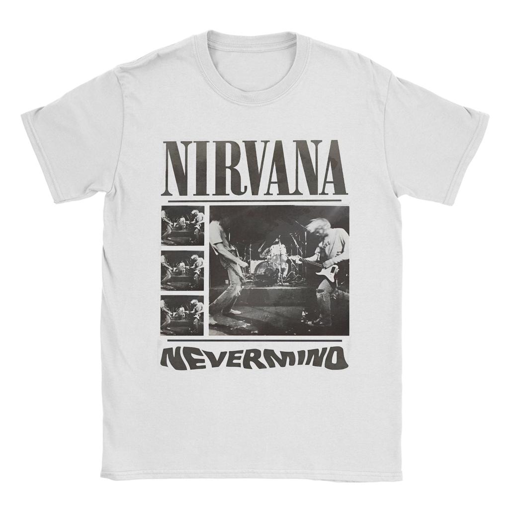 Kurt Cobain Guitar Rock-Nirvanas T Shirts Men Women 100% Cotton Vintage T-Shirts O Neck Tee Shirt Short Sleeve Clothes Plus Size